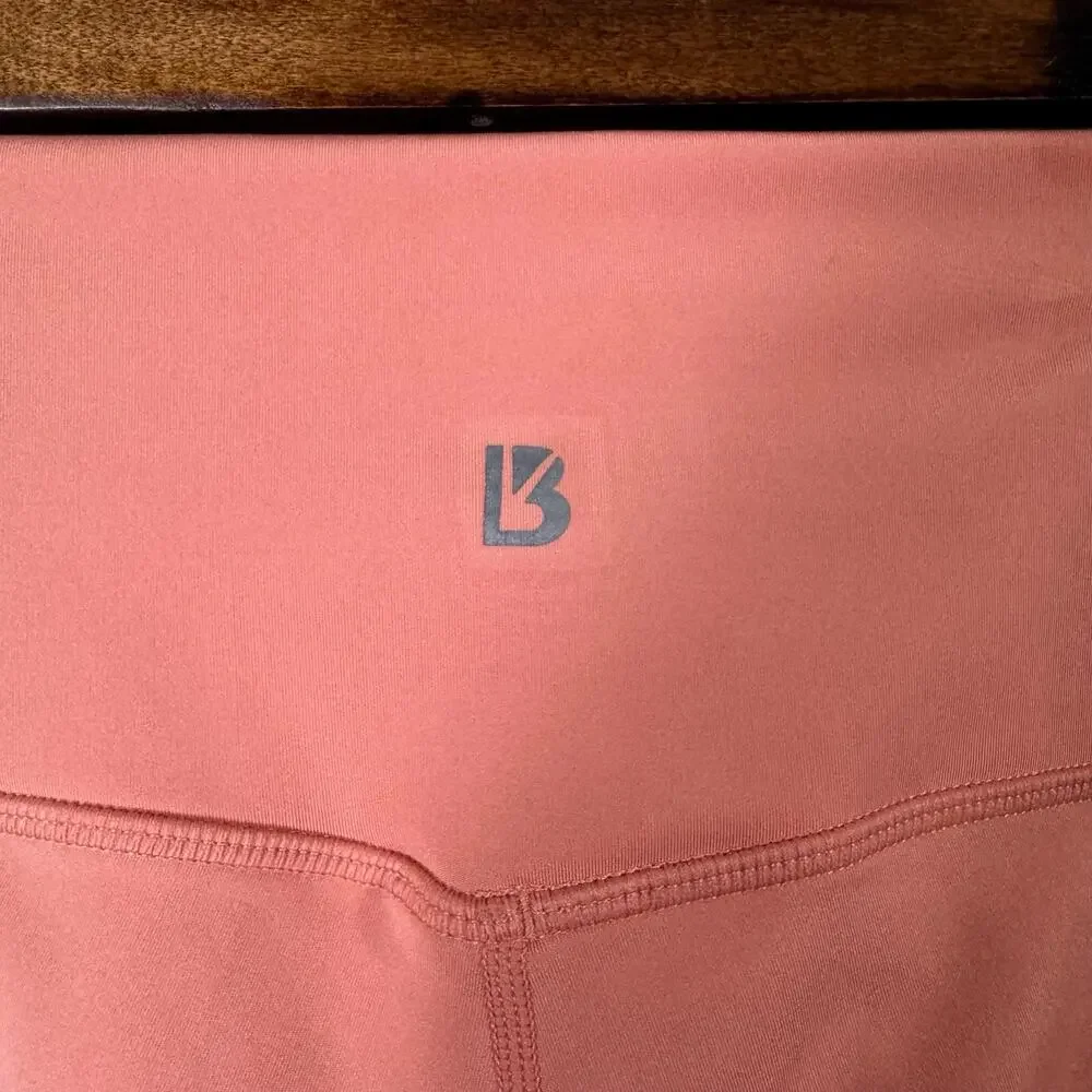 buffbunny | peach lazer cut high waisted perforated women's leggings sz M - Picture 6 of 8